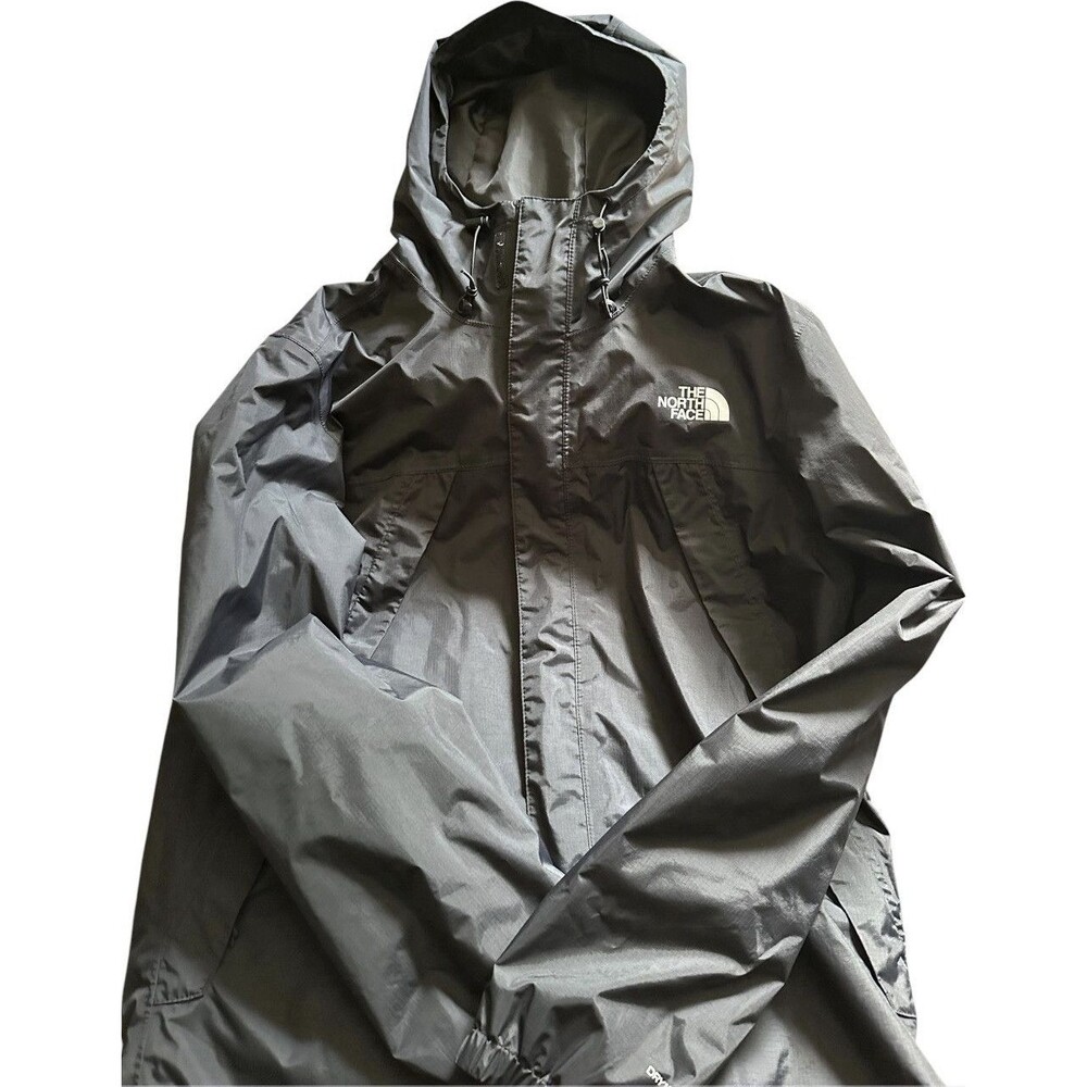 The North Face Men's Black Hooded Windbreaker Zip Jacket M Long Sleeve